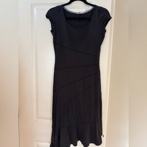 Athleta | Elegant Black Cap Sleeve Dress | XS